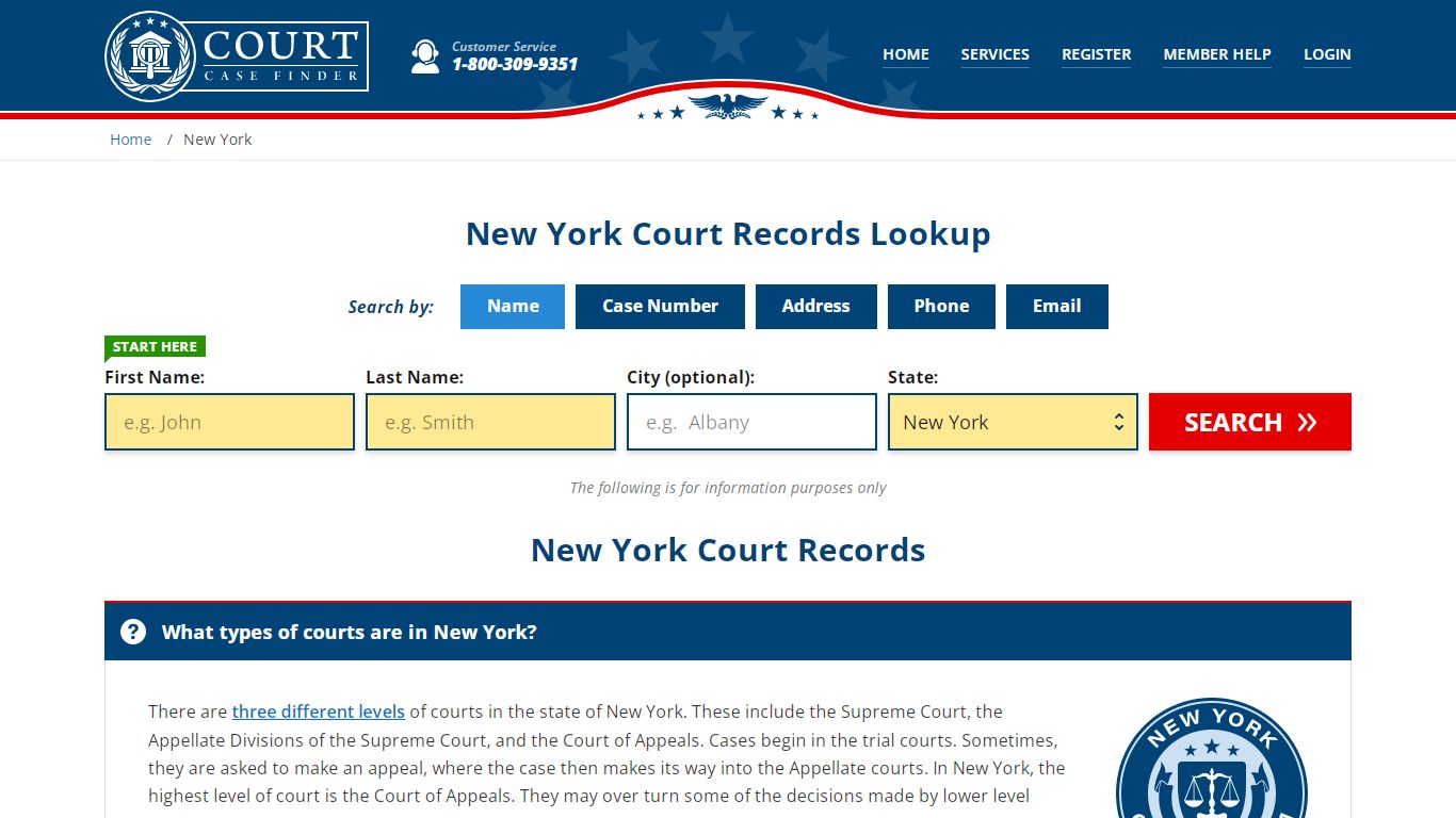 New York Court Records Lookup - NY Court Case Search